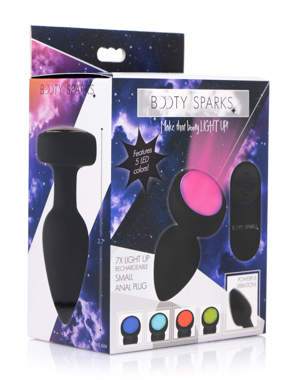 jKXM8SzsJDU7tKDsXHqWsW7ZB85PVAHD 7x Light Up Rechargeable Anal Plug - Small - Image 1