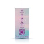 Clear Iridescent Heart Gem Silver Metal Plug - Lg - Image 2