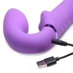 10x Ergo- Fit G-Pulse Inflatable and Vibrating Strapless Strap- on - Purple - Image 6