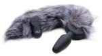 Grey Fox Tail Vibrating Anal Plug - Image 3