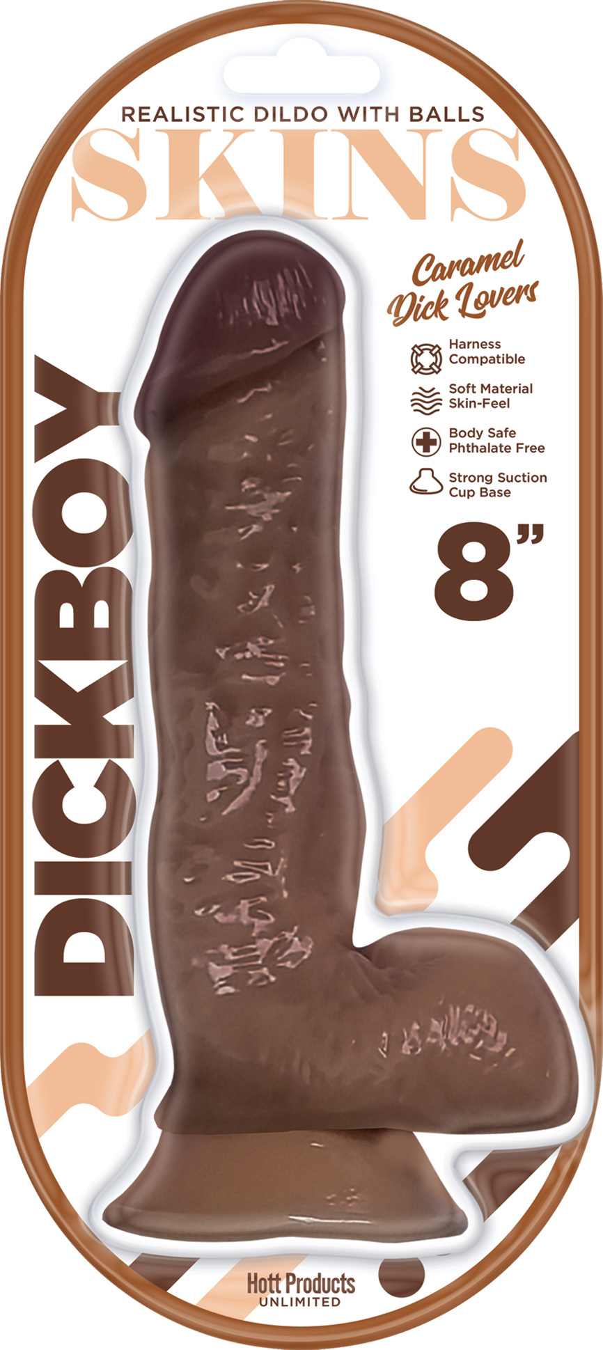 jj4cFkQHri2GEjXDRBVuf4BOrFHVvV3O Dickboy - Skins - Dildo With Balls - 8 Inch - Caramel Dick Lover - Image 1