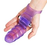 Double Finger Banger Vibrating G-Spot Glove - Purple - Image 3