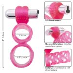 Lovers Cage Stretchy Cock Cage Comfortable Scrotum Cage Pink Rechargeable - Image 2