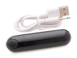 10x Rechargeable Vibrating Metallic Bullet - Black - Image 4