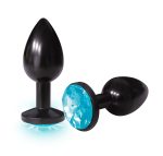 The 9's the Silver Starter Anodized Bejeweled Stainless Steel Plug - Aqua - Image 2