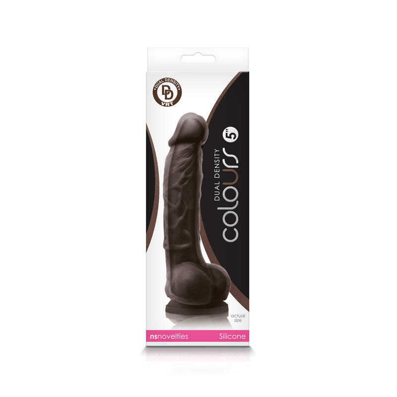 jydoAURXvBpOTG94qyVCBcHrem939Se8 Colours - Dual Density - 5 Inch Dildo - Dark Brown - Image 1