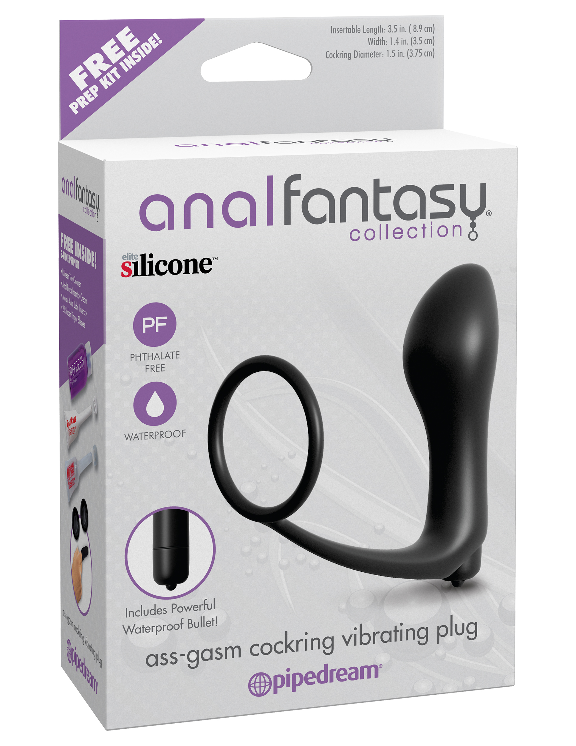 k4w7XTg1XC8gO1UVaLarNsrEYLCuwamX Anal Fantasy Collection Ass Gasm Cockring Vibrating Plug - Image 1