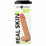 Real Skin 8" Dual Layer Dildo - Beige