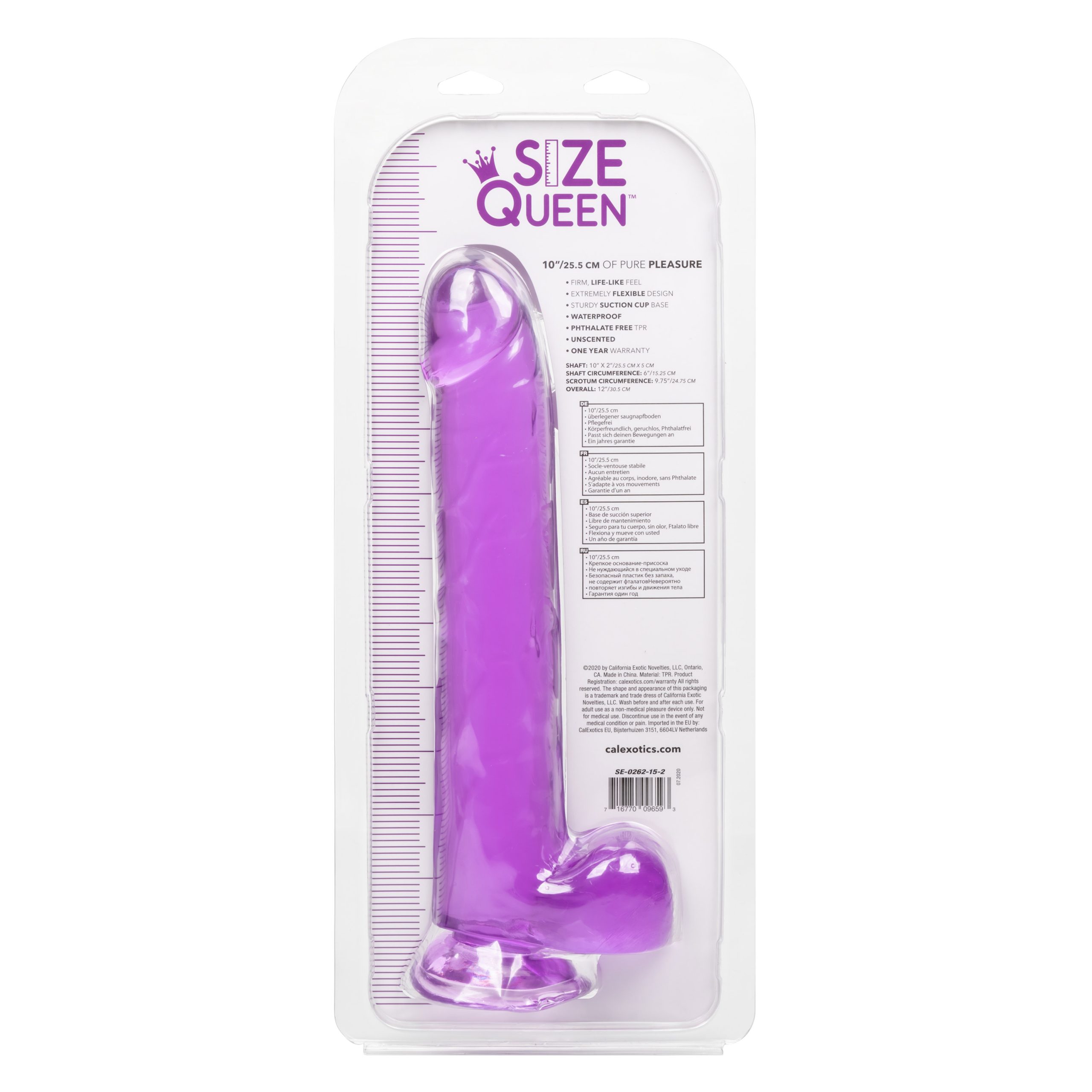 kCaTpPwjPAuL3aVJHVbAvomcqBMPRFRM Size Queen 10 Inch - 25.5cm - Purple - Image 1