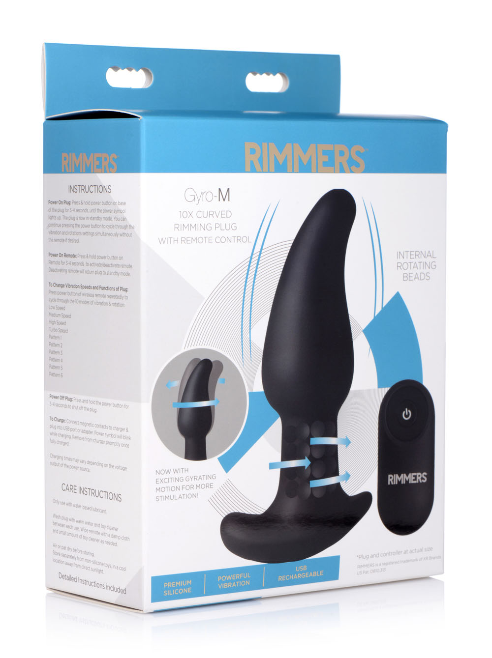 kKgHZiMY1bIRH60XnHidM3Dtr2oBJhED Rimmers Gyro-M Curved Rimming Plug With Remote Control - Image 1