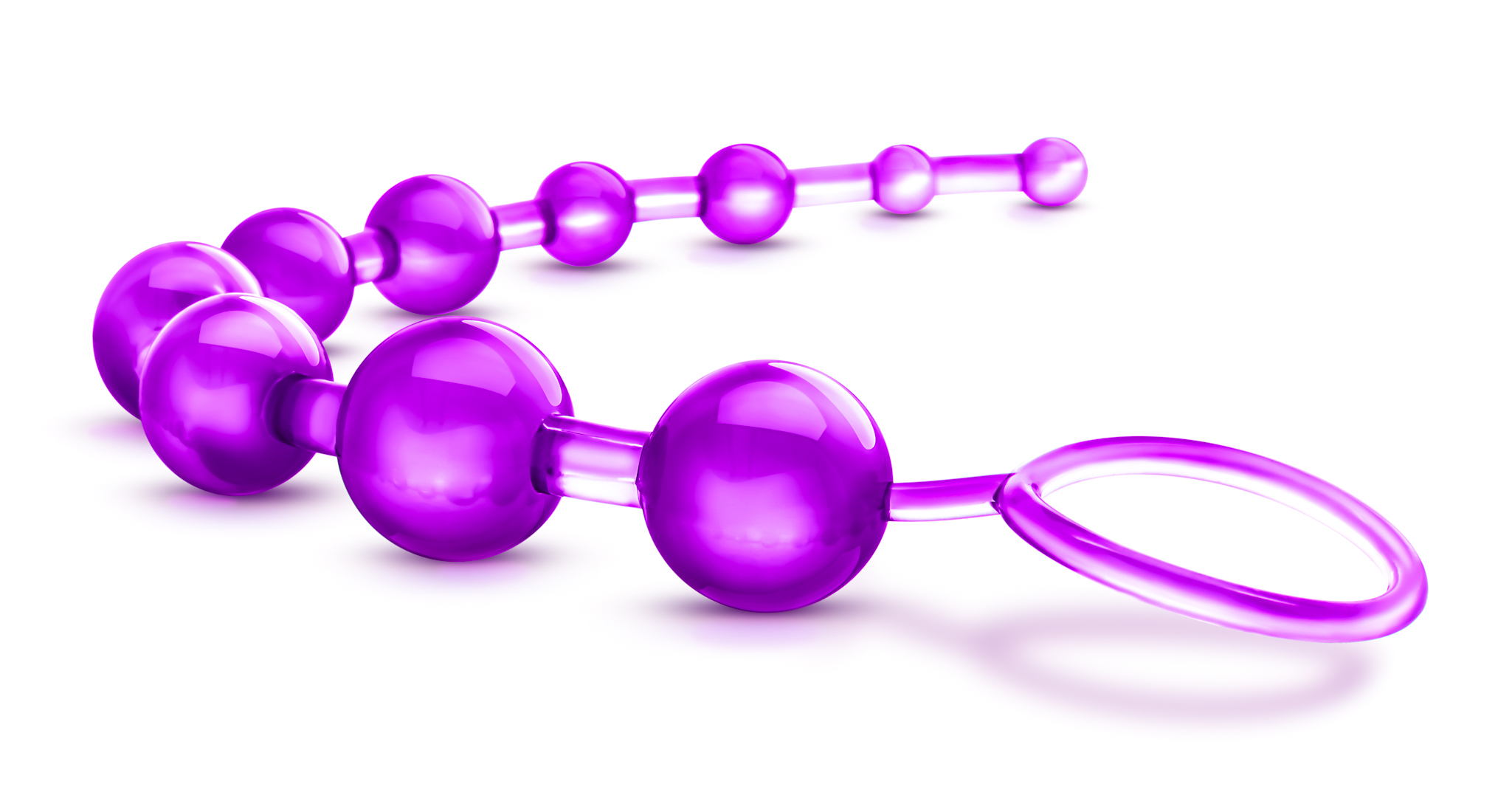 www.blushnovelties.com B Yours - Basic Beads - Purple - Image 1
