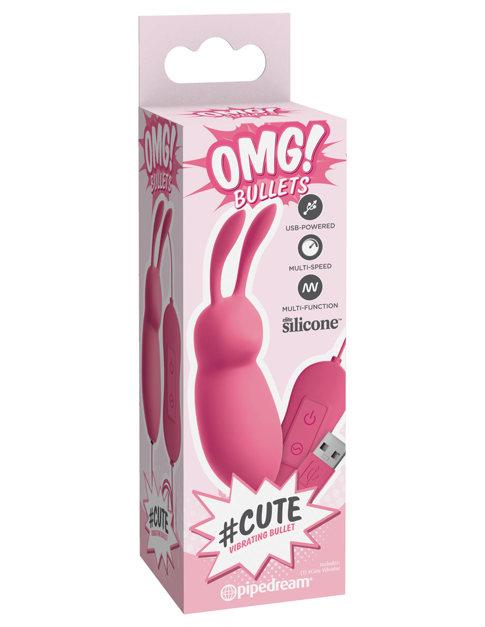kRGb3PFXQKKL6biCdZZsQeXg6lyL6hFG Omg! Bullets Cute Vibrating Bullet - Pink - Image 1