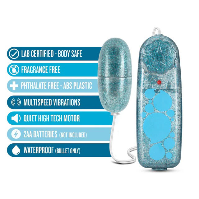 kRU8thGR B Yours - Glitter Power Bullet - Blue - Image 1