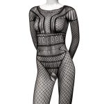 Scandal Full Length Lace Body Suit - One Size - Black - Image 3