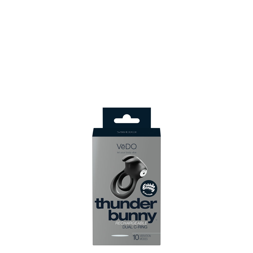 kTYOxrHoM4bzY6Jdpz2Xb2q7GmVu6N85 Thunder Bunny Rechargeable Dual Ring - Black Pearl - Image 1