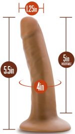 Dr. Skin Silicone - Dr. Lucas - 5 Inch Dong With Suction Cup - Mocha - Image 4