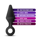 Anal Adventures Platinum - Silicone Loop Plug - Medium - Black - Image 4