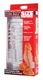 Clear Sensations Vibrating Textured Sleeve