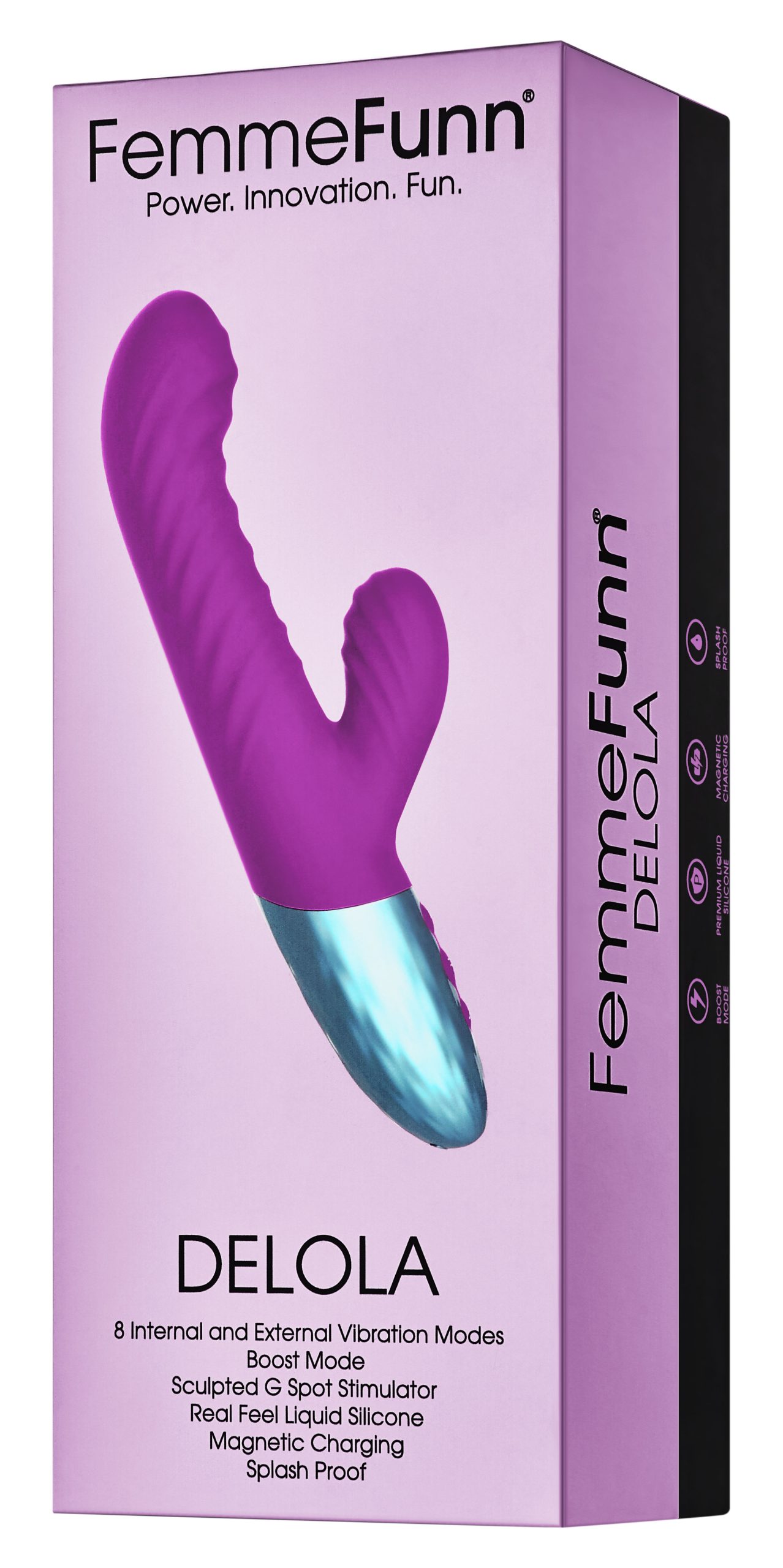 l36NfpEB5nZsUqxZF8LfciBUaI2F6vXZ Delola Liquid Silicone Rabbit - Purple - Image 1
