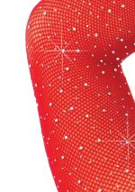 Rhinestone Snap Crotch Bodysuit - One Size - Red - Image 3