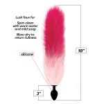 Foxy Fox Tail Silicone Butt Plug - Pink Gradient - Image 2