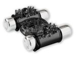 Sensuelle 7 Function Rechargeable Double Action Bullet Ring - Black - Image 2