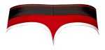 Retro Sport Panel Thong - S/ M - Red/ Black - Image 6