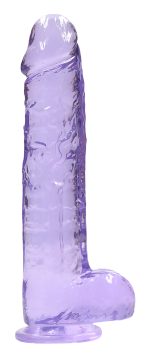 9 Inch Realistic Dildo With Balls - Purple - Image 4