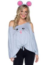 2 Pc Mouse Costume Poncho Set - One Size - Image 2