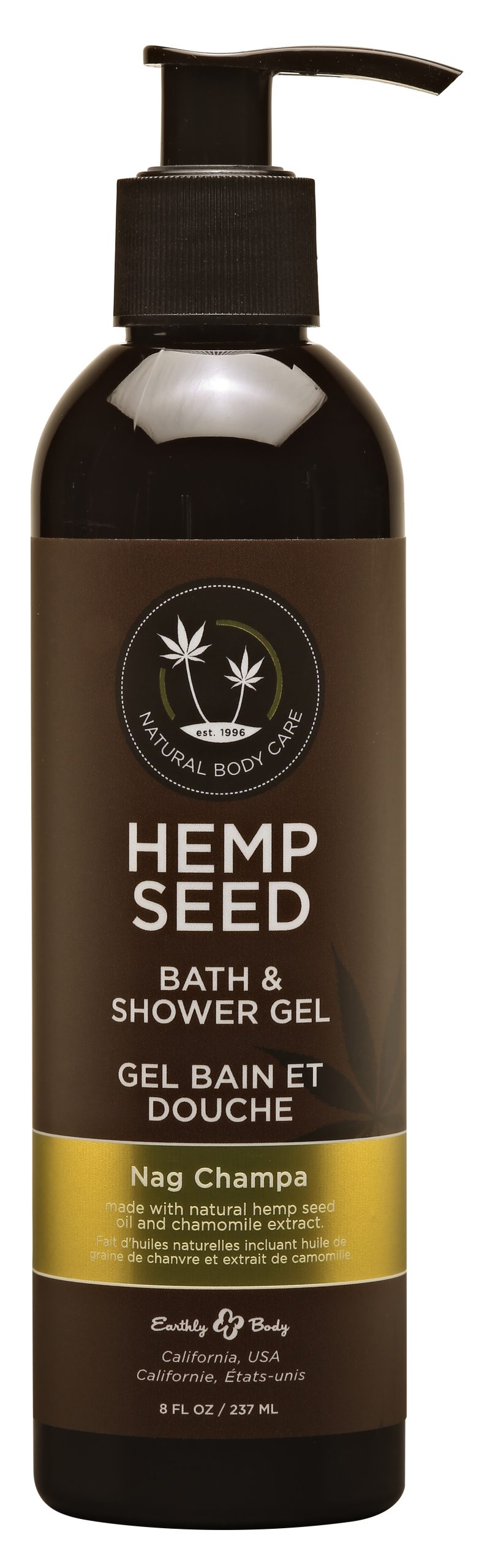 mIRT4lPD8VYAoPCg41kOVOgS9ffwZhAk Hemp Seed Bath and Shower Gel - Nag Champa - 8 Oz./ 237 ml - Image 1