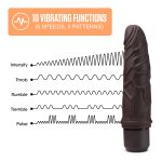 Dr. Skin Silicone - Dr. Robert - 7 Inch Vibrating Dildo - Brown - Image 5