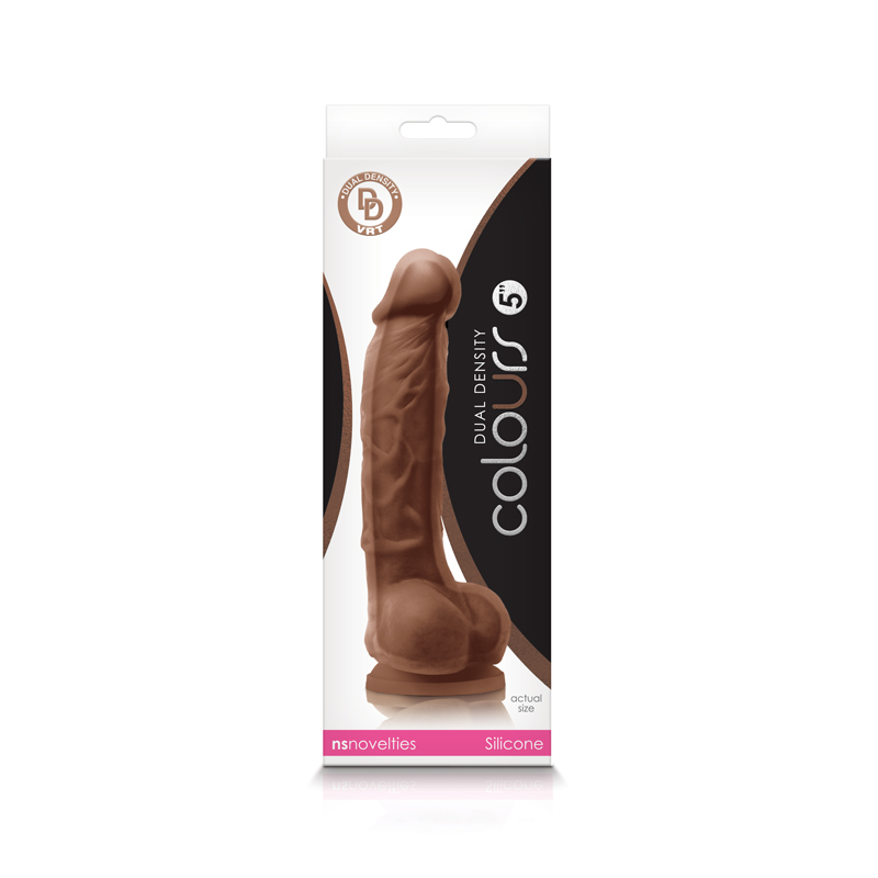 mb75hYvsr7CpJ6VxUSGpasdwC3mVqZoP Colours - Dual Density - 5 Inch Dildo - Brown - Image 1