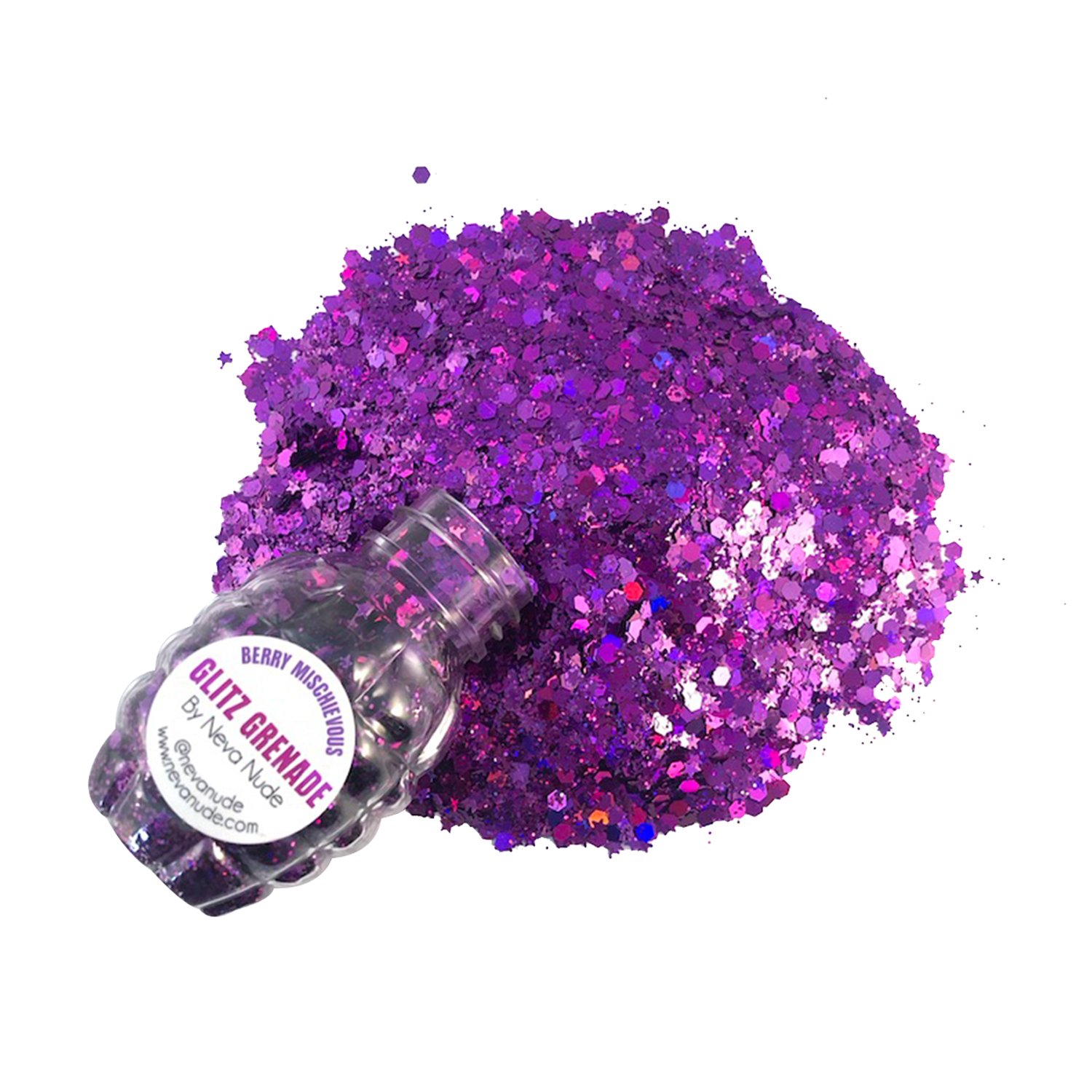 mrwnnVfB1ShLkxBpVyKzqoDL1UyGt6l3 Berry Mischievous Cosmetic Glitter Glitz Grenade Keychain in Aloe Gel - Image 1