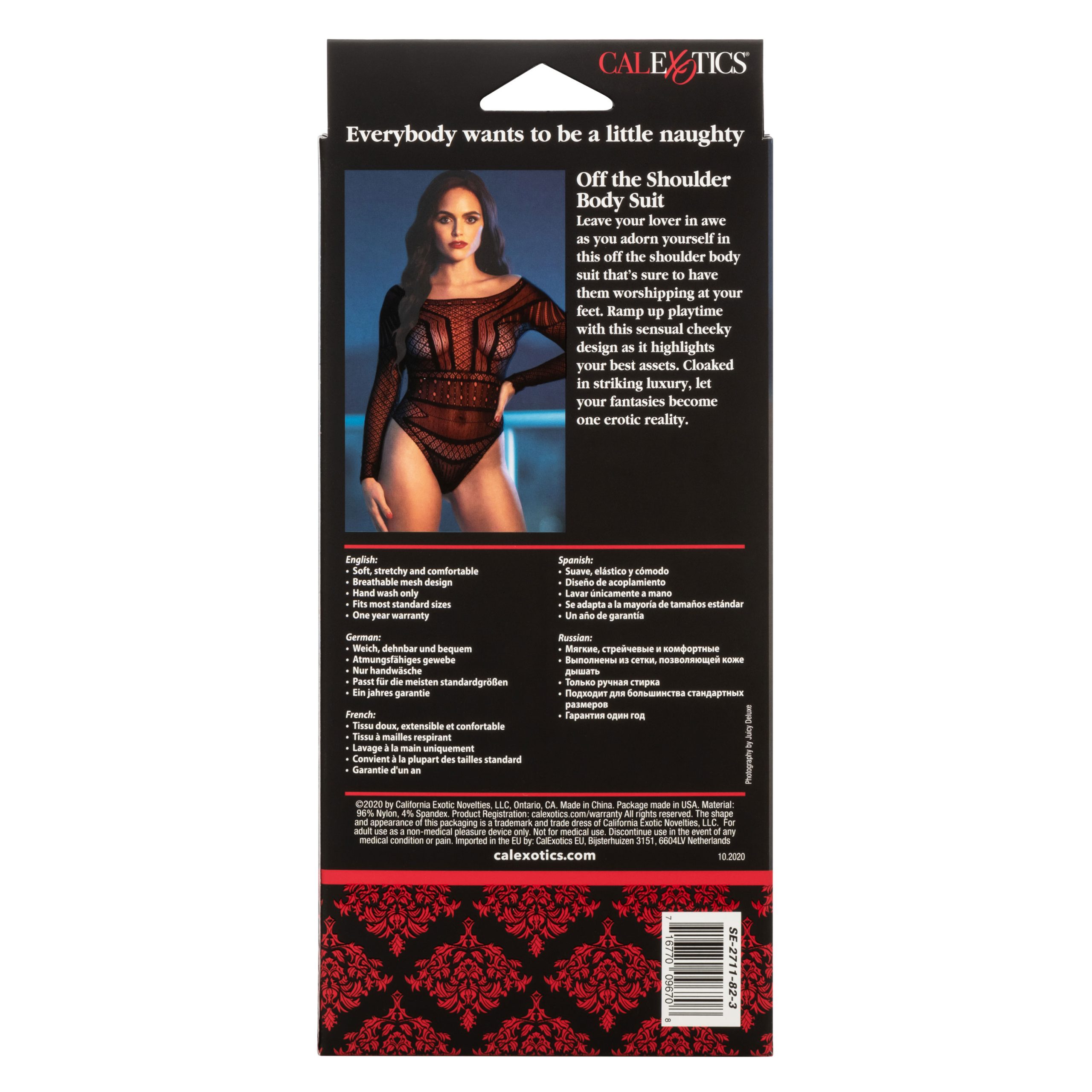 n3HlP6469h5Nc00dEnYrl5pzAlYx7qsc Scandal Off the Shoulder Body Suit - One Size - Black - Image 1