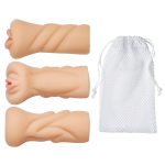 Trio Stroker Pussy Ass Mouth Masturbator Kit - Flesh - Image 3