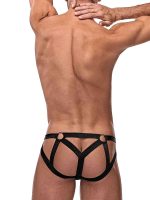 Cage Matte Strappy Ring Jock - L/ XL - Black - Image 4