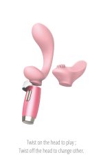 Perks Ex-3 Dual Vibrator and Clitoral Stimulator - Pink - Image 3