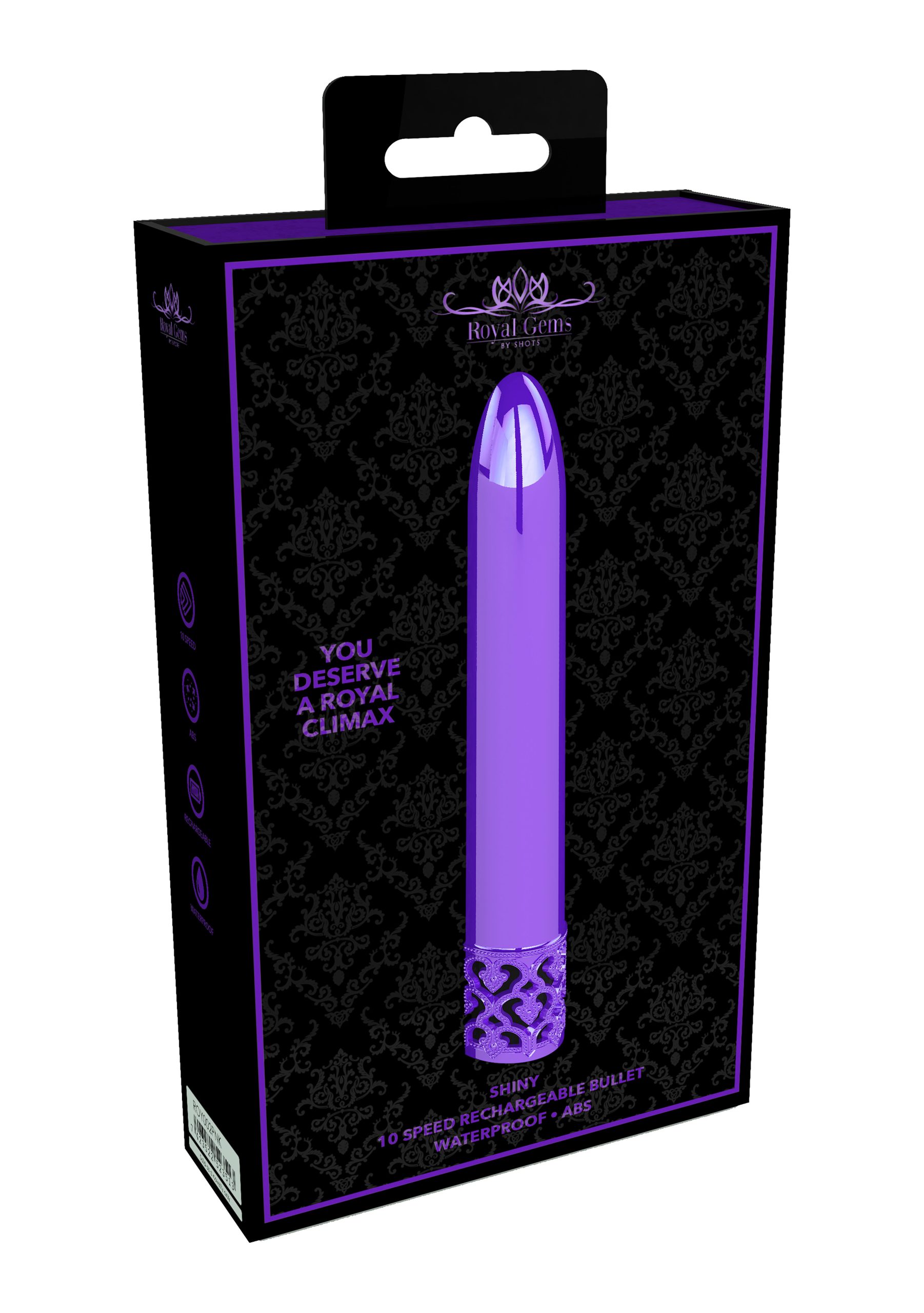 nX8hVPr46d0JOXRSwavLDt76qKoiQ9o4 Shiny - Rechargeable Abs Bullet - Purple - Image 1