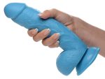 Pop Pecker 8.25 Inch Dildo With Balls - Blue - Image 8