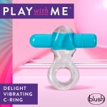 Play With Me – Delight Vibrating C-Ring - Blue - Image 3