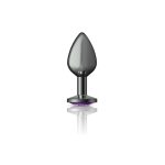 Purple Round Gem Gunmetal Metal Plug - Md - Image 6