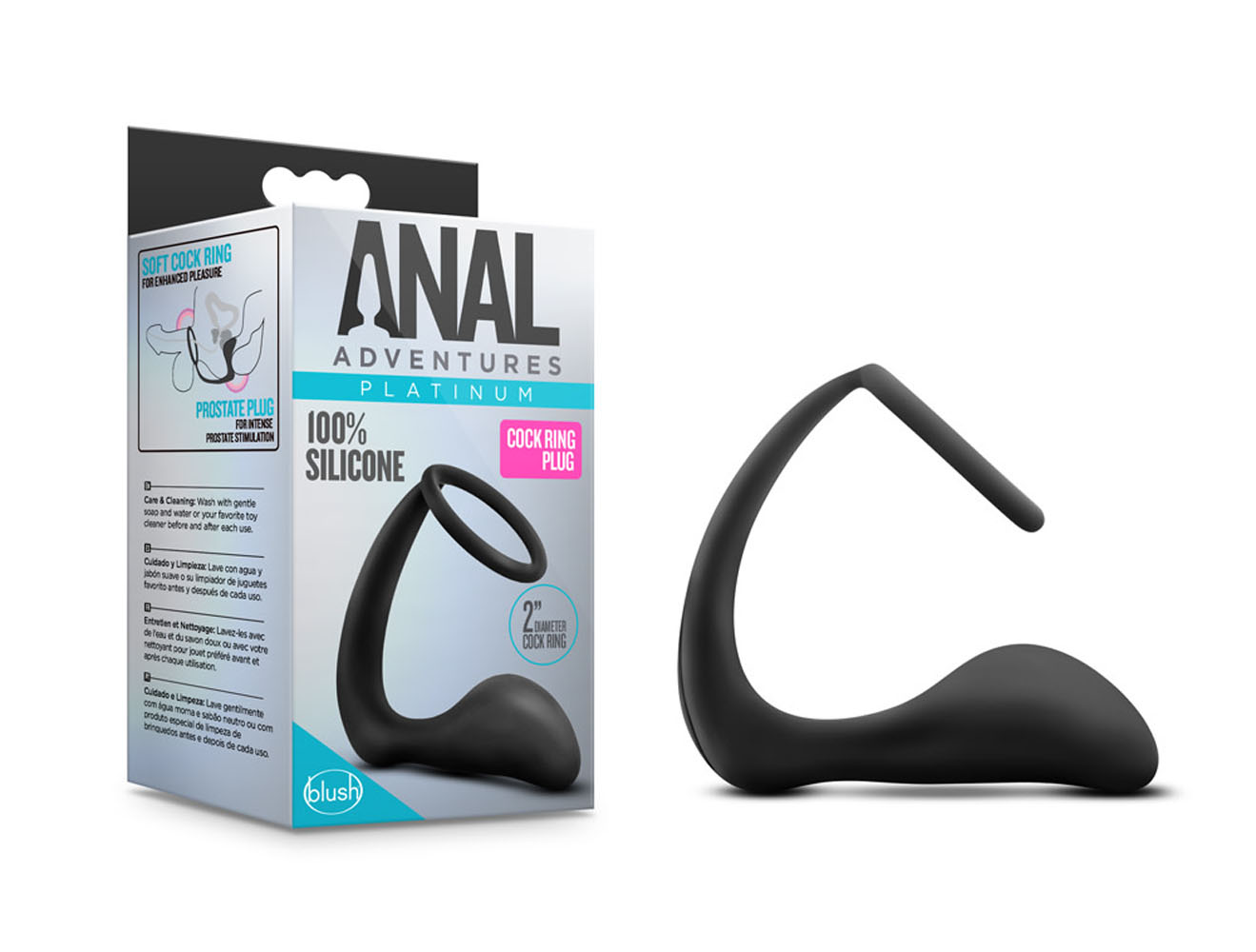 oBN11kKSWXY3Cpm41mpcsHJ0tpJjMJhL Anal Adventures - Platinum - Cock Ring Plug - Black - Image 1
