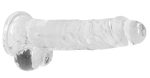 8 Inch Realistic Dildo With Balls - Translucent - Image 3