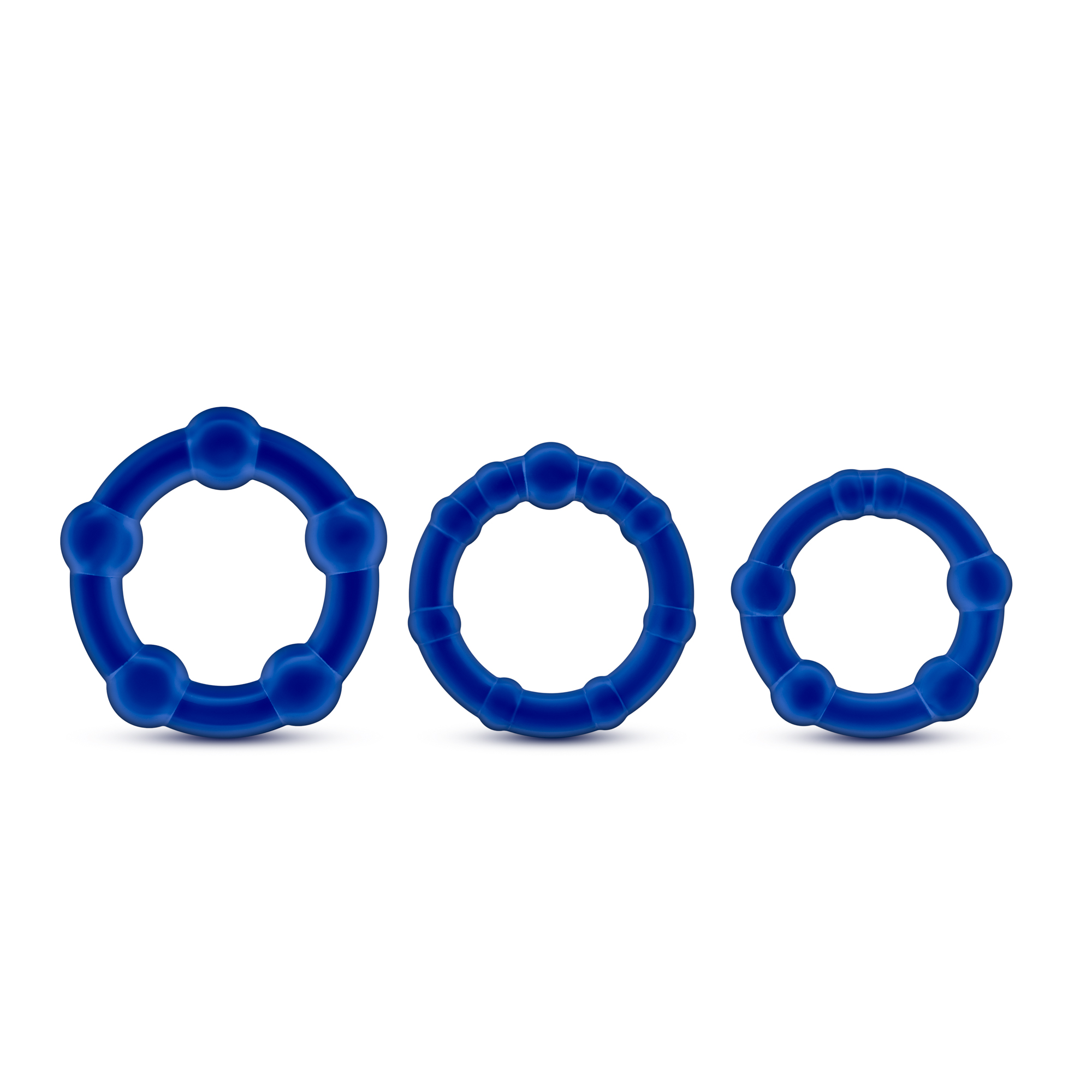 oMkhtpipAnPSrQmatBNYMgwlQL8vN0xp Stay Hard - Beaded Cock Rings - 3 Pack - Blue - Image 1