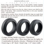 Adam's 3-Piece Penis Ring Set - Black