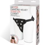 Diamond Velvet Strap-on Corset - Black