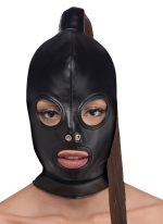Ponytail Bondage Hood - Black - Image 4