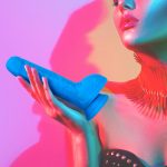 Neo Elite - 9 Inch Silicone Dual Density Cock With Balls - Blue - Image 7