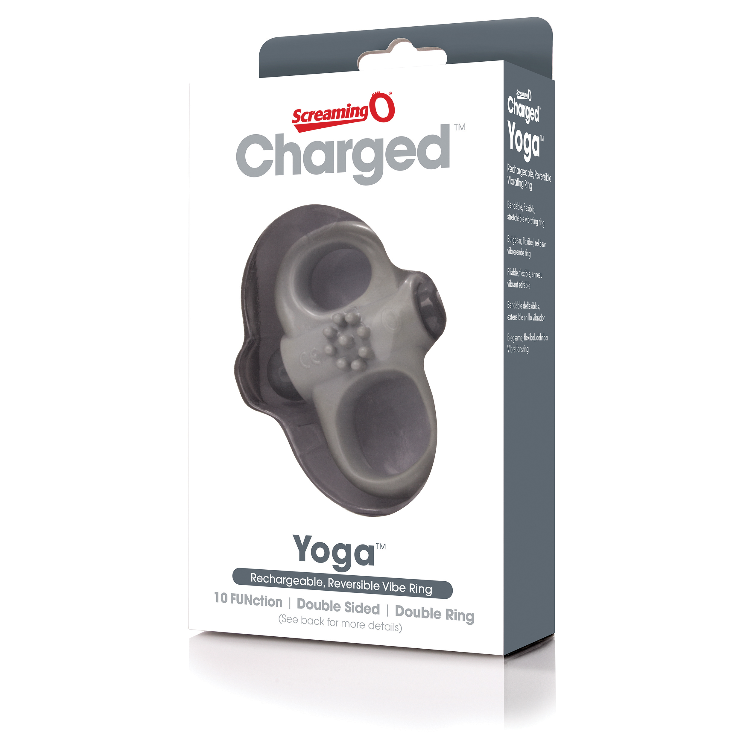 ovrsdFg8sF3OLSIBFA6O8u6VVrovrw15 Charged Yoga Rechargeable Vibe Ring - Grey - Image 1