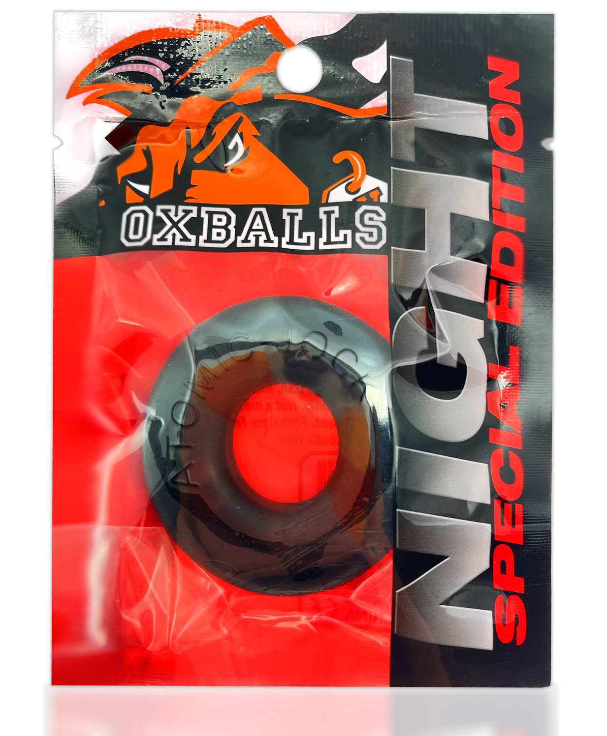 p6kcf4zhwx0dBDPk6eFcQLN4GXu1Efov Do-Nut-2 Large Atomic Jock Cockring - Night Black - Image 1